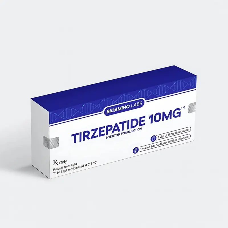 Tirzepatide 10mg vial voorkant